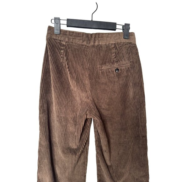 Zara XS Brown Corduroy Wide-Leg Pants - Picture 7 of 11